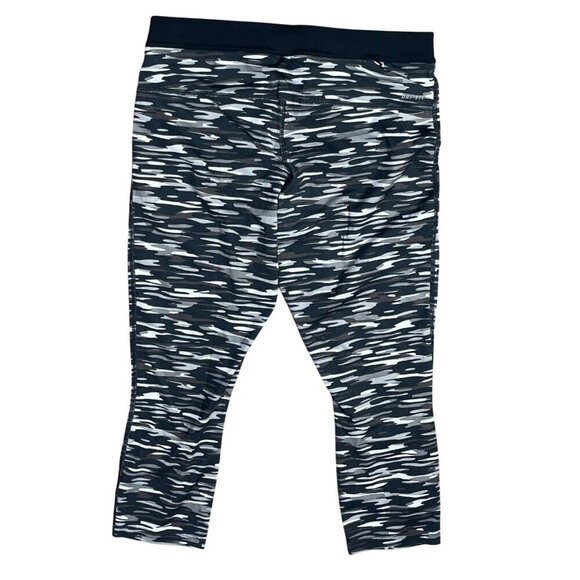 Nike Women's Athletic Legging Dri-Fit Camo Gray Black Cropped Size L Large - Picture 2 of 4